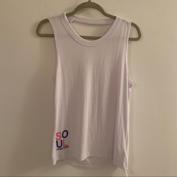soulcycle Tops - NWT Soulcycle Hamptons White Logo Tank Top